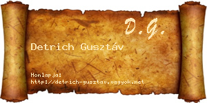 Detrich Gusztáv névjegykártya