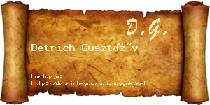 Detrich Gusztáv névjegykártya