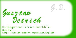 gusztav detrich business card